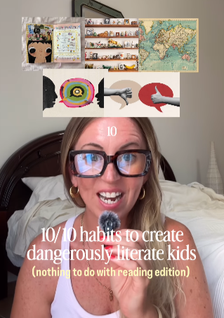 Example Instagram post by @brightspiralliteracy